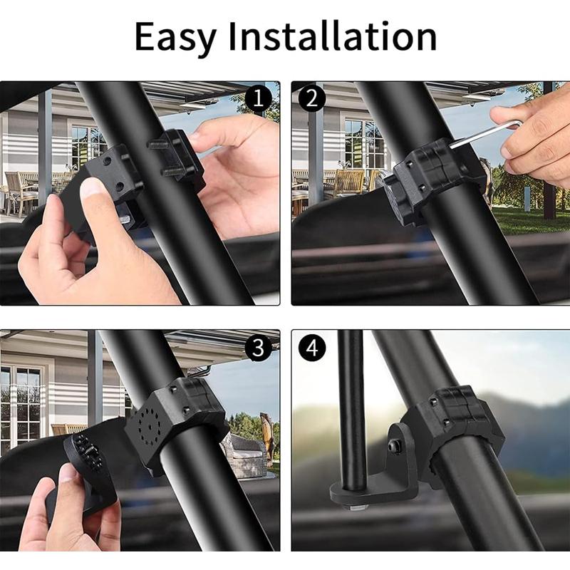 LED Whip Light Mounts UTV Flag Mount Led Antenna Brackets for ATV Roll Bar Cage RZR 900 1000 XP PRO Commander Accessories