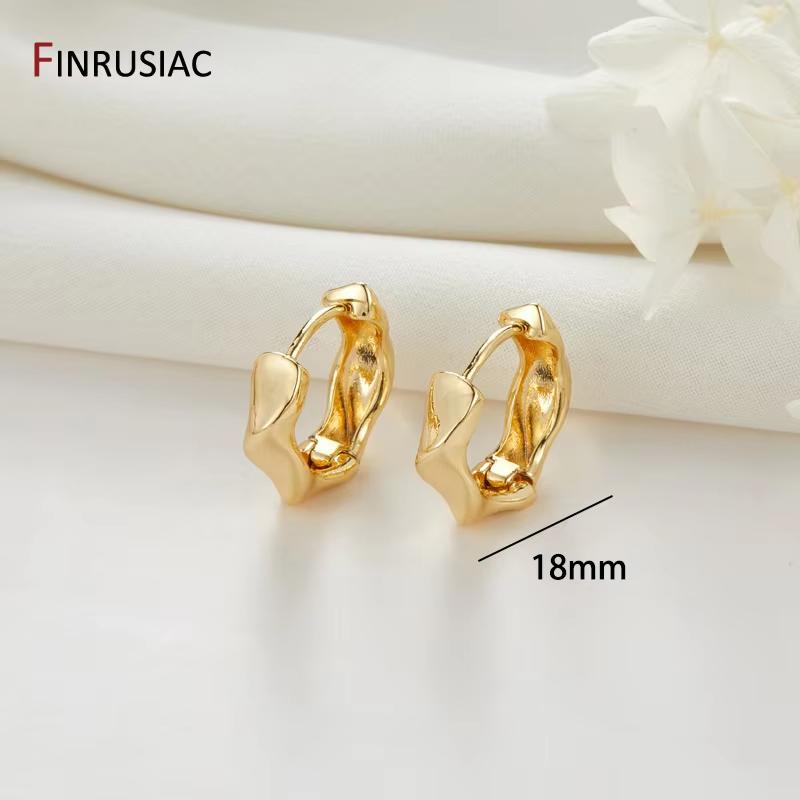 Neue Trendige Echte Goldplattierte Runde Creolen Ohrringe Für Frauen Mädchen Damen Große Creolen Goldener Kreis Ring Ohrringe Party Geschenk