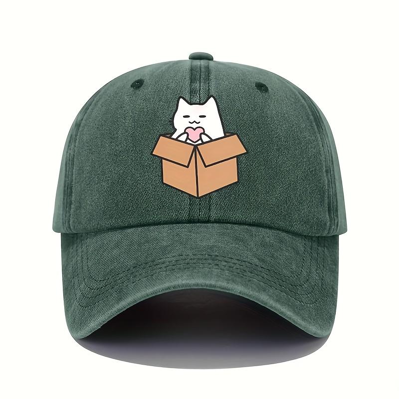 Cute Cat Printed Pattern Baseball Hat Cute Style Men's and Women's Casual Versatile Travel Sunscreen Hat
