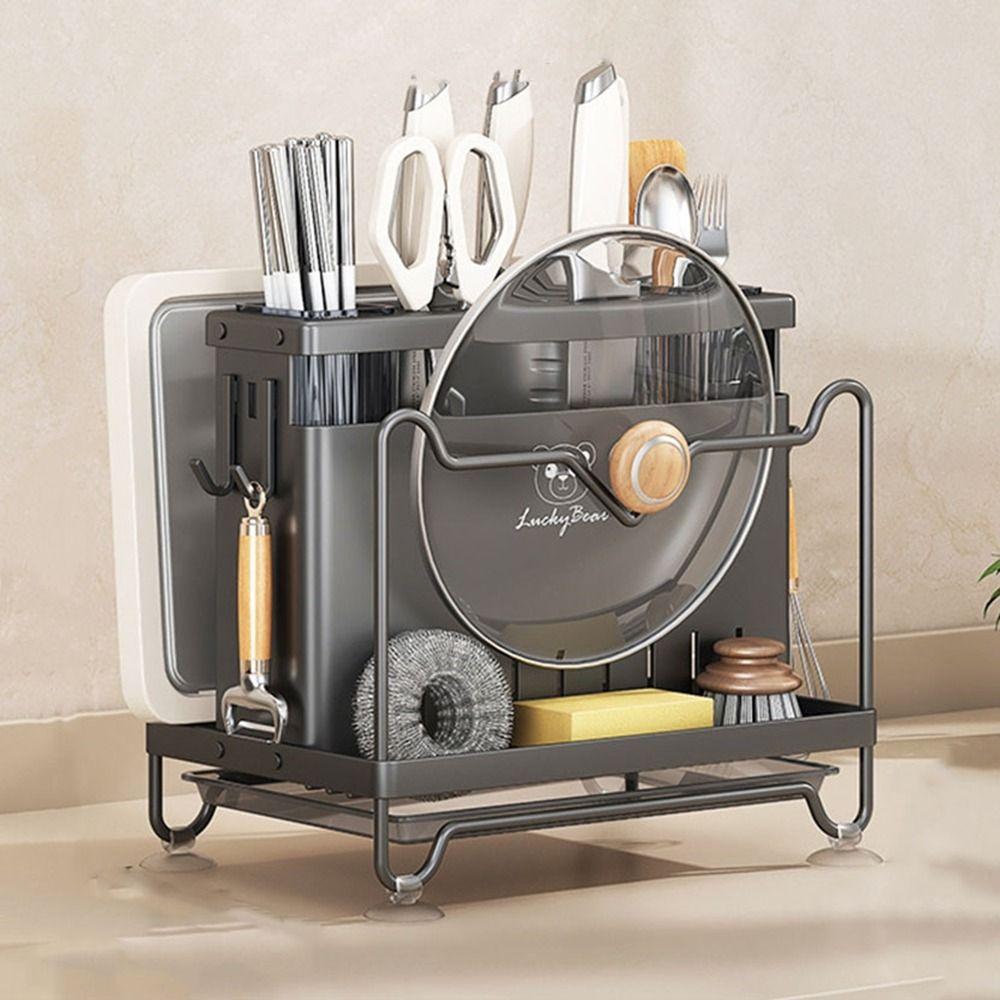 Stable Chopstick Bucket Large Capacity Cutlery Organizer Modern Cutlery Drying Rack  for Home
