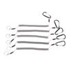 5Pcs Fishing Lanyards Fishing Tool/Pole Safety Coil Lanyard Retractable Wire Rope Buckle Fishing Anti-Lost Lanyard Rowing Rope