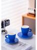 Elegant Handmade Retro Ceramic Coffee Cup & Saucer Set - Coarse Pottery Mug for Pour-Over Coffee