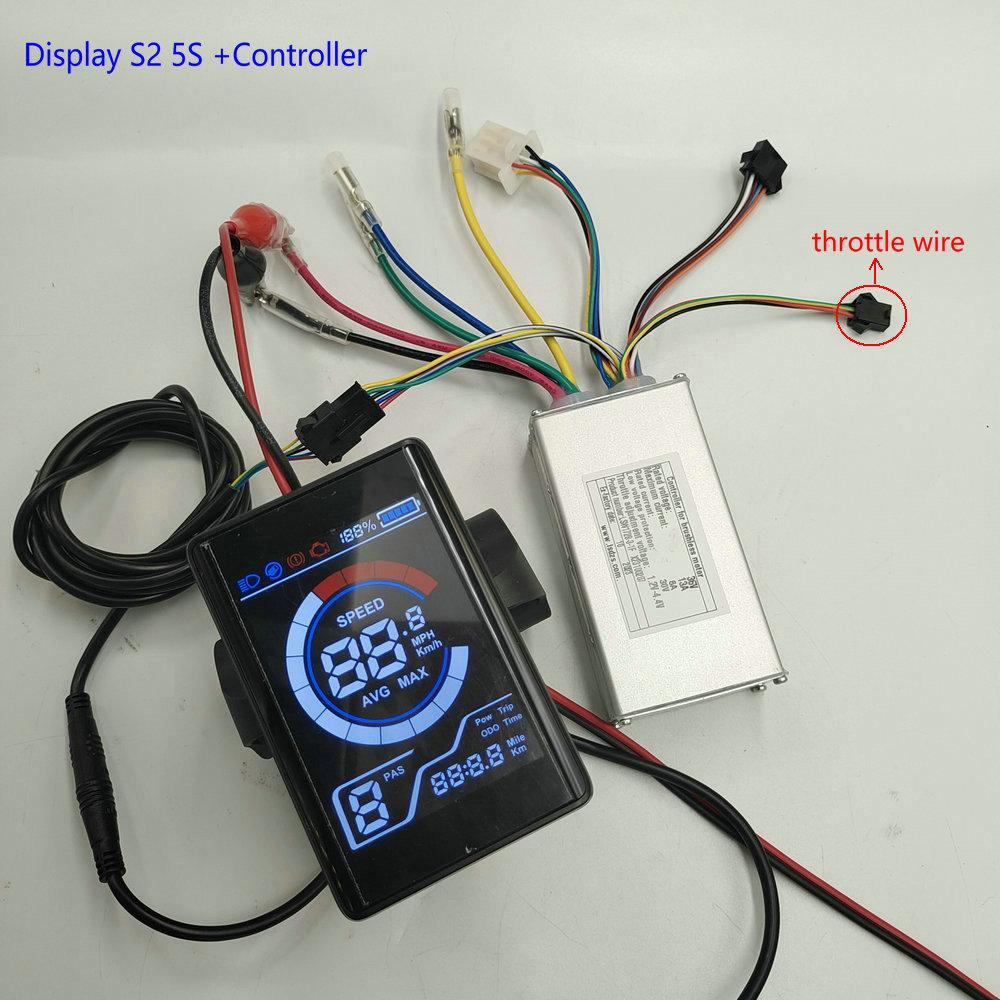 LCD Display S2+LISHUI Controller 13A With Rotating Handle Wire for Electric Bicycle BICYCLE Accessories DIY PART