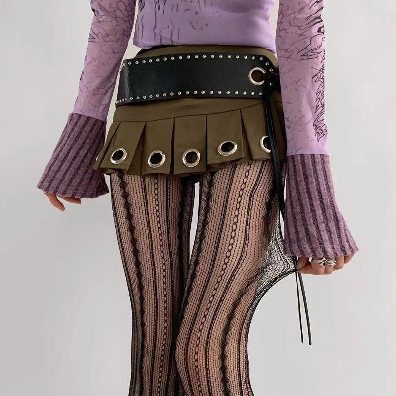 Lolita Stockings Womens Sexy Fishnet Tights Sexy Geometric Striped Pantyhose Rattan Mesh Lace Gothic Seamless Fishnet Legging