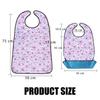 Reusable Adult Feeding Bib With Crumb Catcher Stylish Patterns Easy To Clean Polyester Fabric Waterproof Bib For Dining