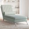 VidaXL Massage Lounge Chair with Light Grey Velvet Bolster, Long Sofa Chair, Bedroom Lounge Chair, Chair 379459