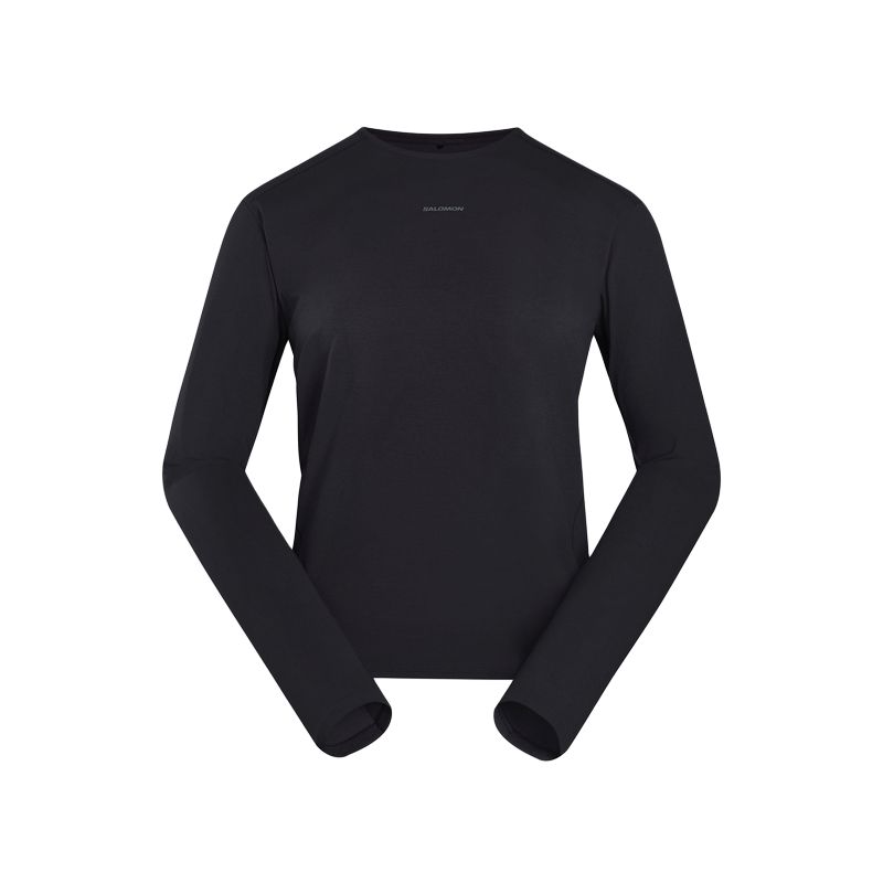

SALOMON Футболка с длинным рукавом и круглым вырезом Trackline для занятий спортом на открытом воздухе, женские топы C26501 S