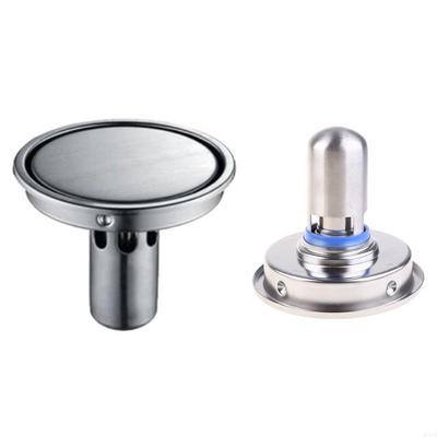 KX4B Stainless Steel Round Invisible Drain Plug Cover Bathroom Shower Floor Strainer Stopper Anti-Odor Kitchen Sink Water Filter