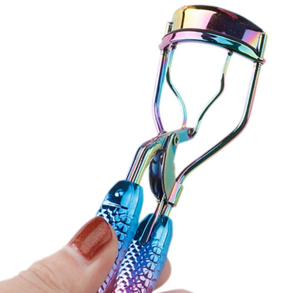 Stainless Steel Eyelash Curler Makeup Tool With Mermaid Tail Handle Simple Beauty Eyelash Multi-color Makeup Curling Tools