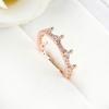 Crown Ring Colored Rose Gold White Zirconia Cubic Zirconia Ladies Birthday Gift Promise Wedding Timeless Sparkling Crown Crystal Ring in Rose 7