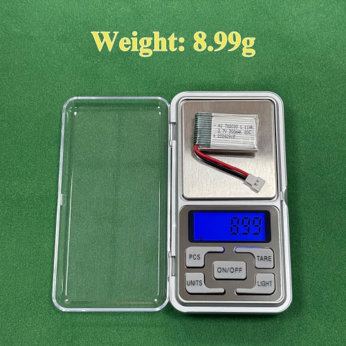 HAWK'S WORK 2-Piece 3.7V LiPo Battery, 300 mAh Rechargeable Lithium Polymer Battery for RC Planes, Helicopters, Drones, All Models and Toys (XH2.54 Co