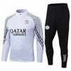 Trainingskleidung, Fußballkleidung, Langarm-Hauptset, Trikot mit halbem Reißverschluss.