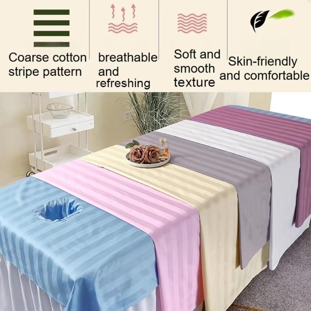 Baumwoll-Schönheits-Massagetischbezug mit Gesichtsausschnitt Bettdecke 76x190cm Spa-Bett Salonlaken