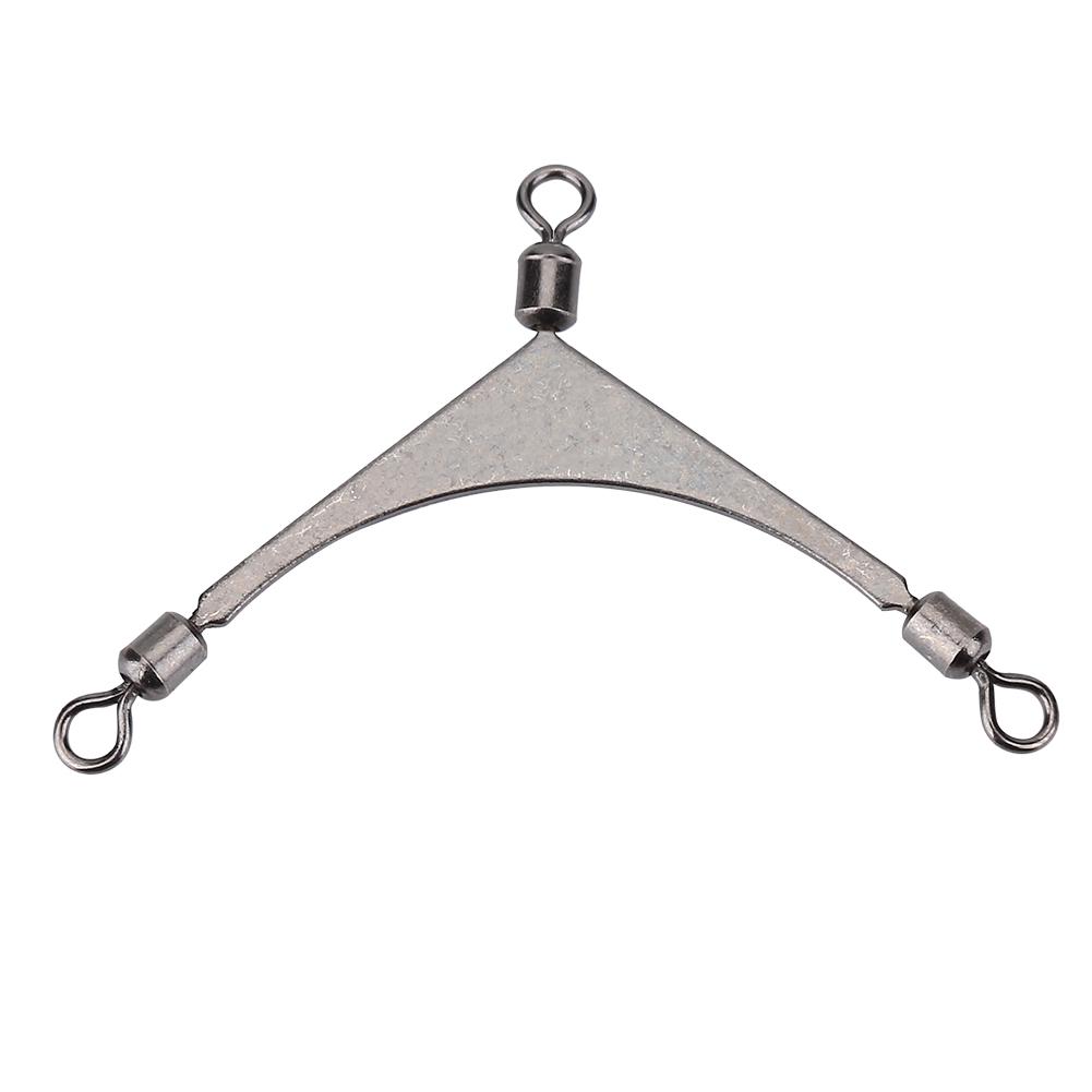 

10pcs Stainless Steel Barrel Rotate Swivels Rings Fishing Tackle Accessory (6#)