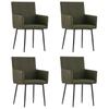 Day and Night - Day and Night Dining Chairs with Armrests 4 Units Brown Fabric