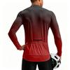 Maillot de Ciclismo de Manga Larga para Hombre Transpirable de Secado Rápido Estampado Degradado Pulóver con Media Cremallera para Deportes al Aire Libre y Fitness