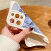 Candy Color Tpu Soft Phone Case for iPhone 16 Pro 15 14 Plus 13 12 11 Pro Max Xs Xr 8 7 Shockproof Relief Blue Flower Pattern Lens Protection Cover