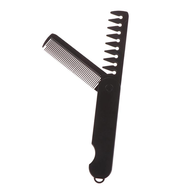 Multifuncional Pocket Folding Combs Plastic Wide Tooth Oil Head Comb Beard Combing Barber Hair Clipper Comb Salon Styling Tools