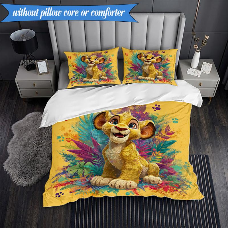 Lion king 3pcs K-pop music group Bedding set,Ideal for Bedroom, Dormitory,Including Duvet Cover And 2pcs Pillowcases,Fan gifts