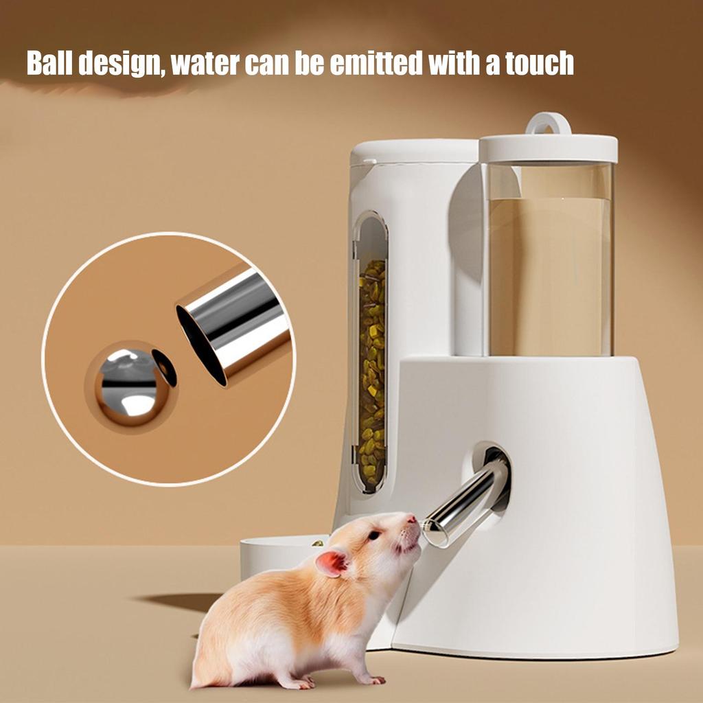 2-in-1 Hamster Futter- und Wasserspender Große Kapazität Auslaufsicher Automatischer Futterspender Futter-Wasserspender Auslaufsichere Futtergabe