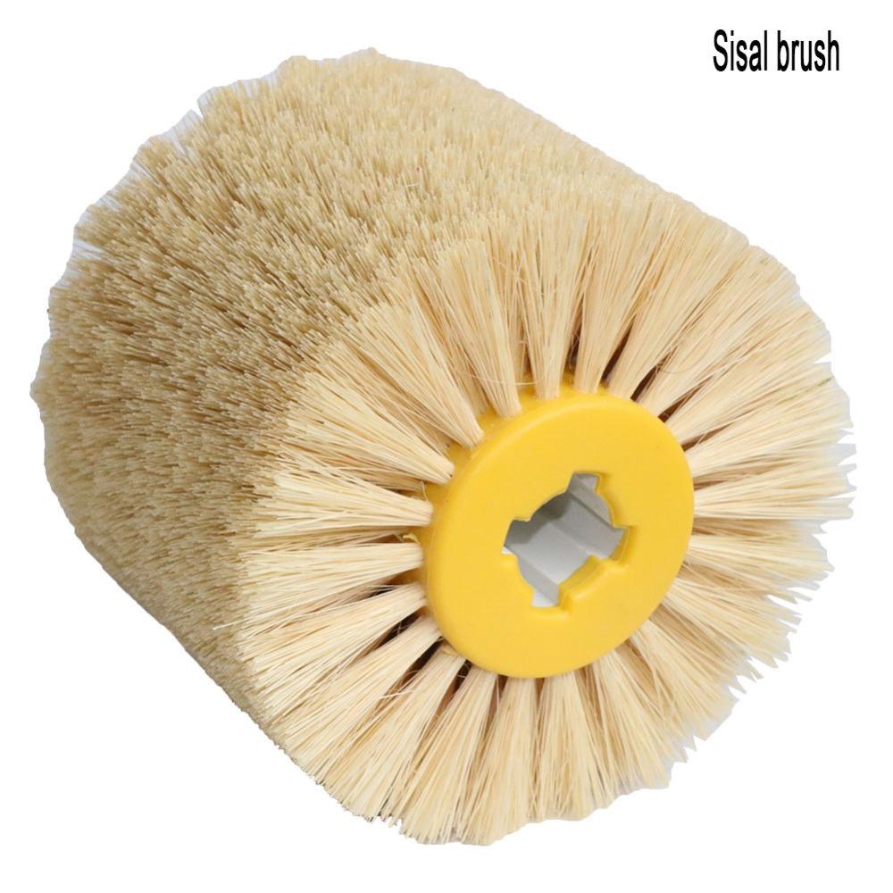 Yutnqin 1pc Deburring Nylon Abrasive Wire Drawing Round Brush Polishing Tool Sisal Horse hair Rotary brush For Furniture Wood