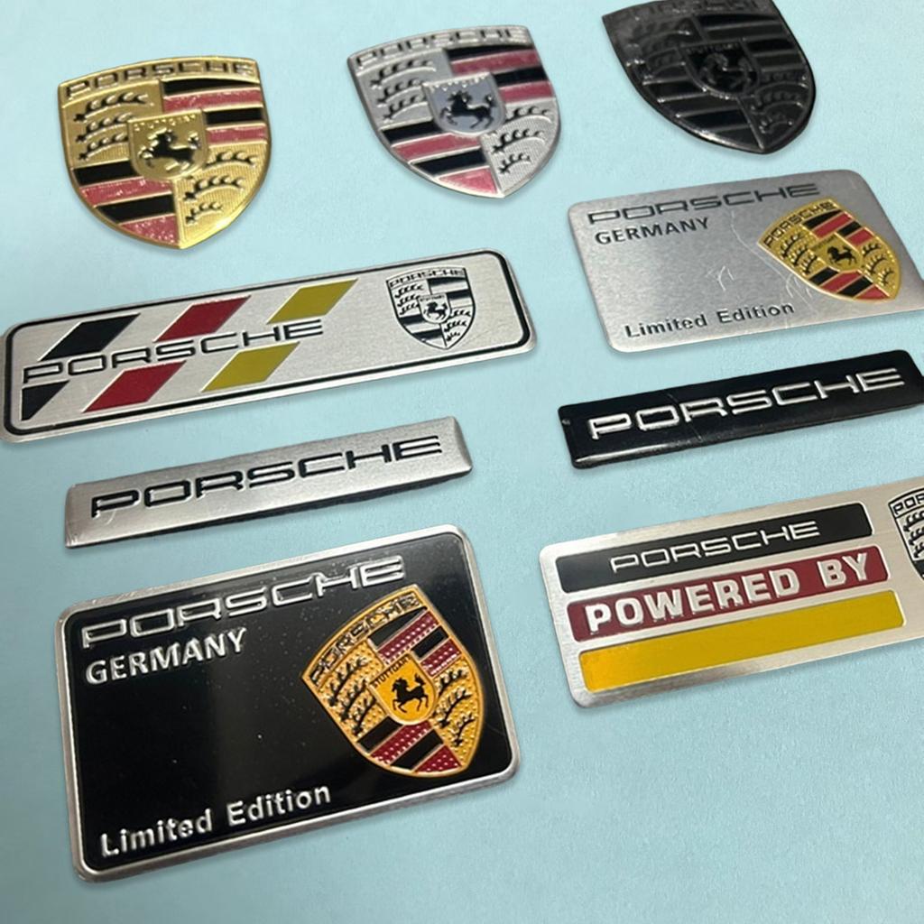 Auto 3D Hliníkový Odznak Nálepka Karoséria Kufor Dekorácia Pre Porsche Cayenne Panamera Macan 911 Taycan Boxster Cayman 918 Pajun