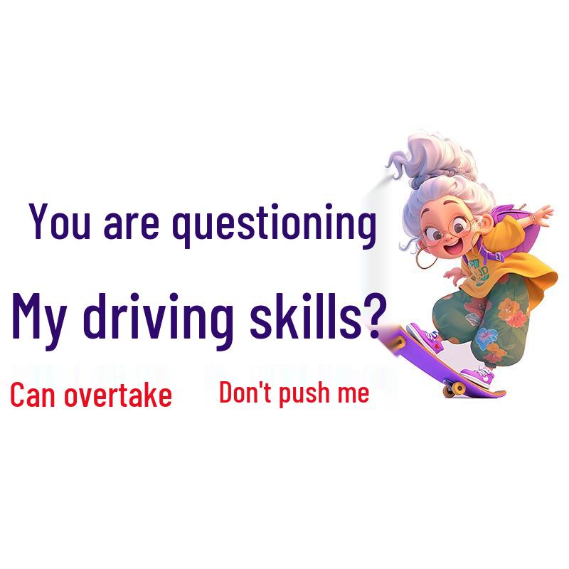 

Funny Women Beginner Driver Sticker: Are You Questioning My Driving Skills - Rear Windshield Reminder 10cm