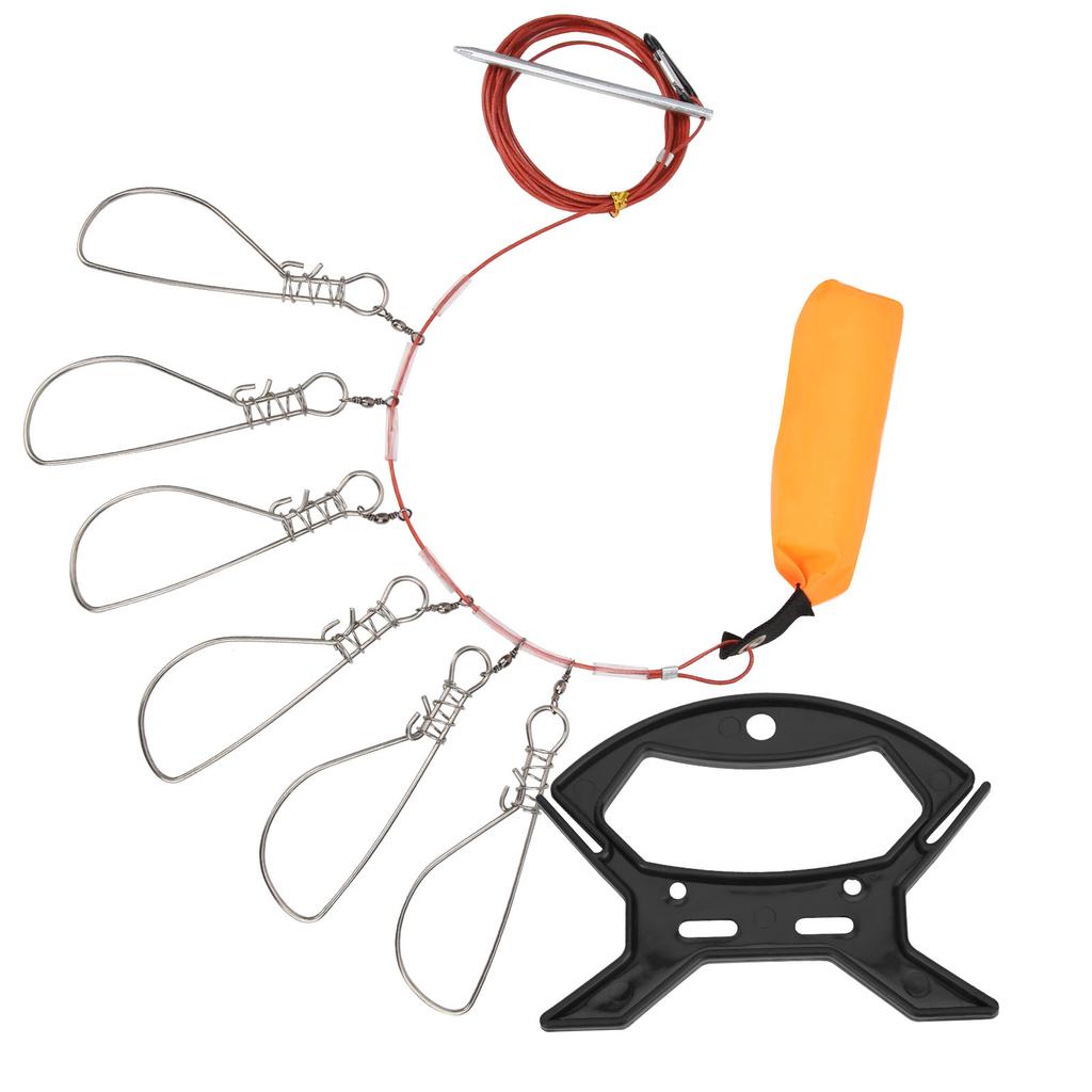 5m Fishing Lock Buckle Stainless Steel Live Fish Stringer Lock Fishing Tackle Accessories