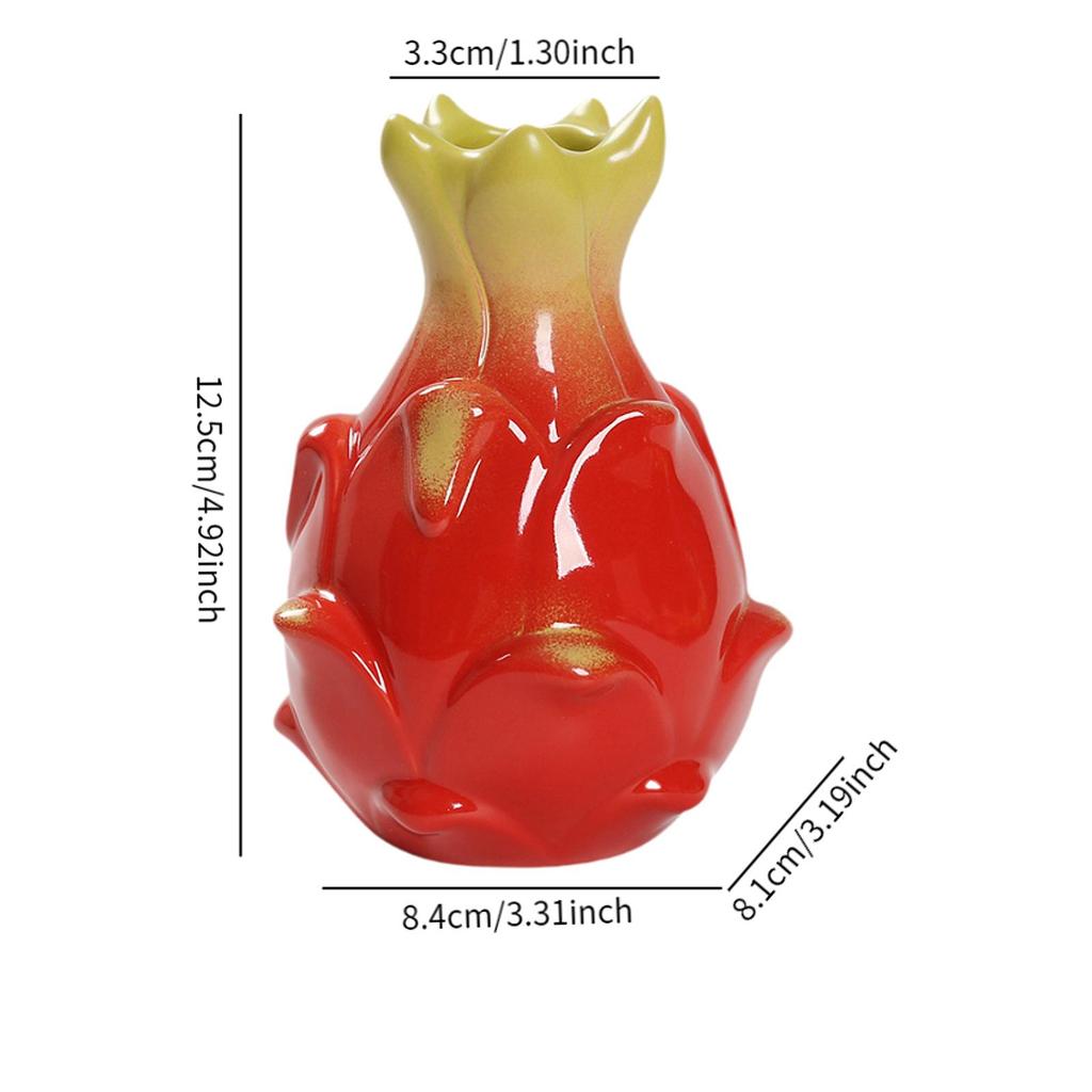Creative Ceramic Vase Fruit Shaped Flower Vase Hydroponics Hydroponics Office Desktop Ornaments Home Garden Decor