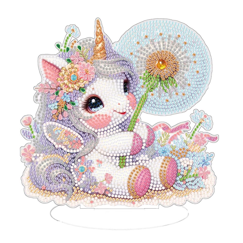 Single-Side Table Top Diamond Painting Ornament Kits Snail Unicorn Dragon 5D DIY Diamond Art Tabletop Decorations for Home Decor