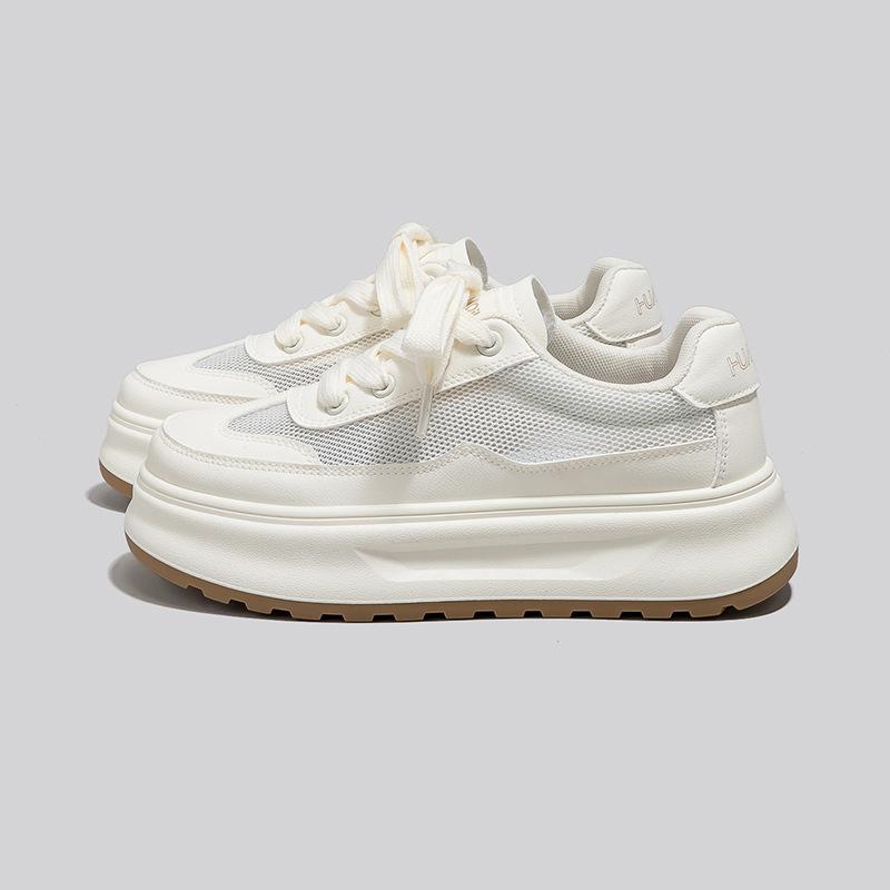 Global 22 spring and summer single mesh breathable new board shoes student shoes low top round head thick sole 35