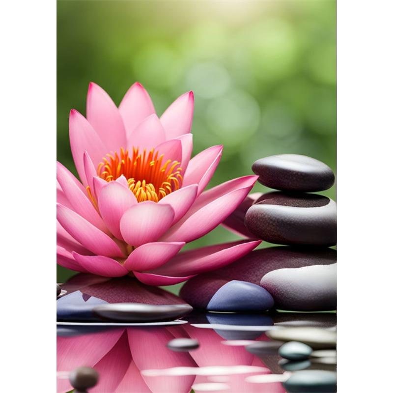 Spa Zen Kiraz Çiçeği Lilyum Pembe Lotus Kanvas Baskı Posterler Sanat Tablo Fitness Yoga Stüdyosu Duvar Sanatı Dekoru Resimler Ev Dekoru