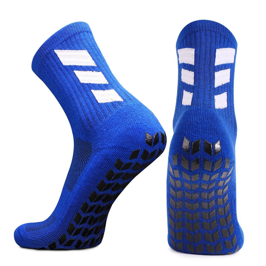 Men's European & American Mid-Calf Anti-Slip Football Socks with Gel Bottom & Thick Towel, Sweat-Absorbent, Anti-Friction Sports Socks