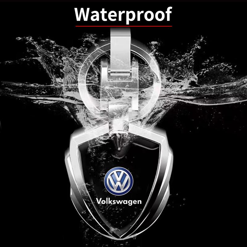 1Pcs Car Emblem Stying Metal Key Rings Shield Shaped Keychain For Volkswagen Golf-6 7 4 5 POLO Passat B5 B6 B7 T4 T5 Tiguan Jetta Gol