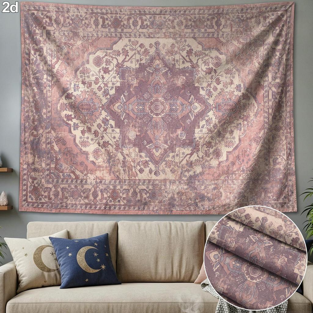 Vintage Pattern Tapestry Wall Hanging - HD Digital Print Polyester Home Decor, Aesthetic Bedroom Hanging Tapestry