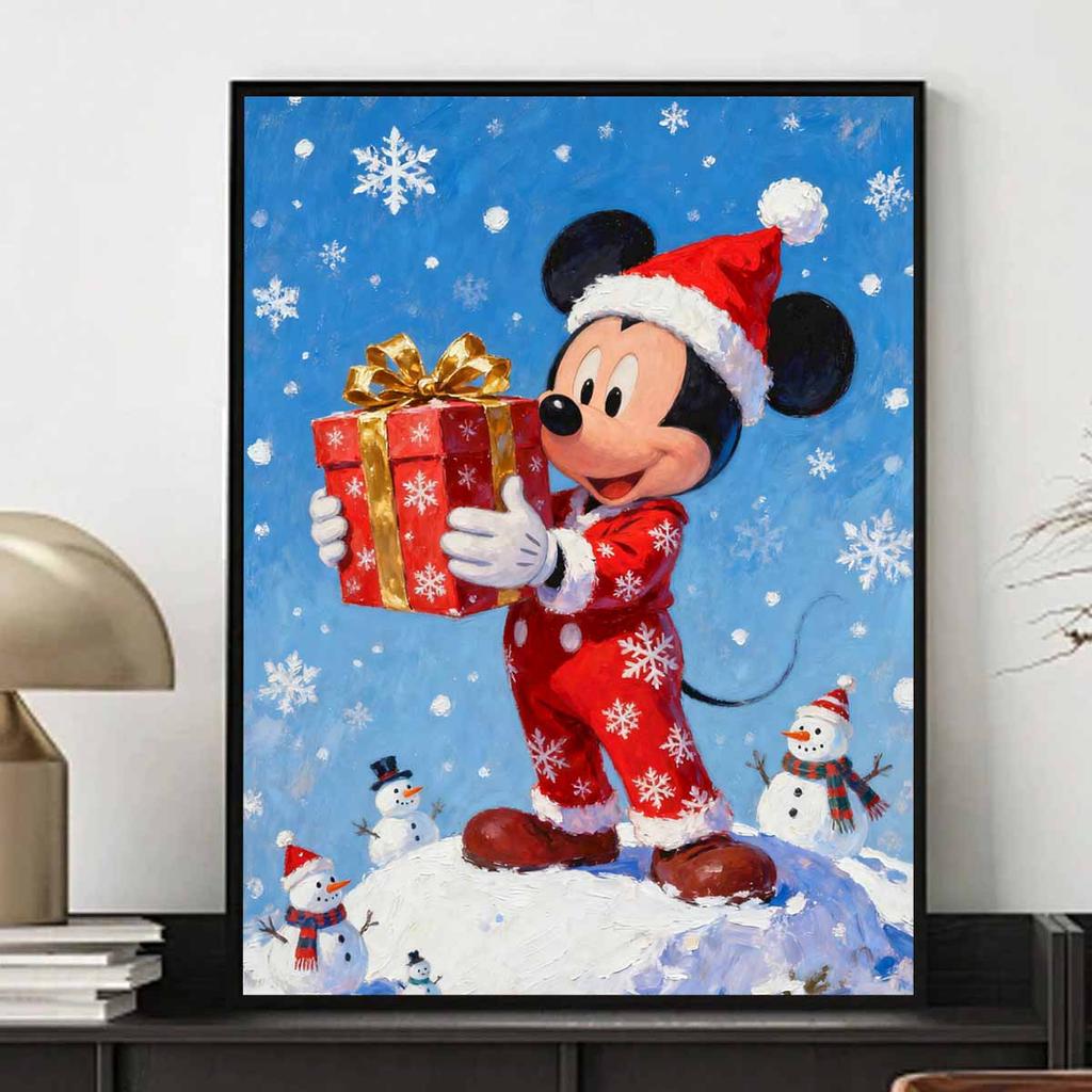 Disney 5D Diamond Painting Kit Christmas Mickey Snowflakes Gift Home or Office Home Decor Art Diamond Painting Kit