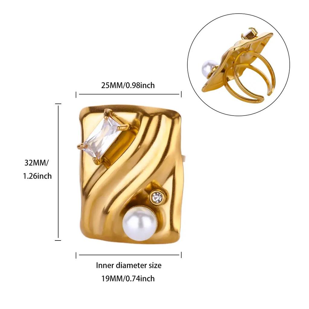 New Luxury Color Treasure Butterfly Ring Women's Titanium Steel Zircon Ring Niche High-end Light Luxury Cold Wind Index Finger Ring