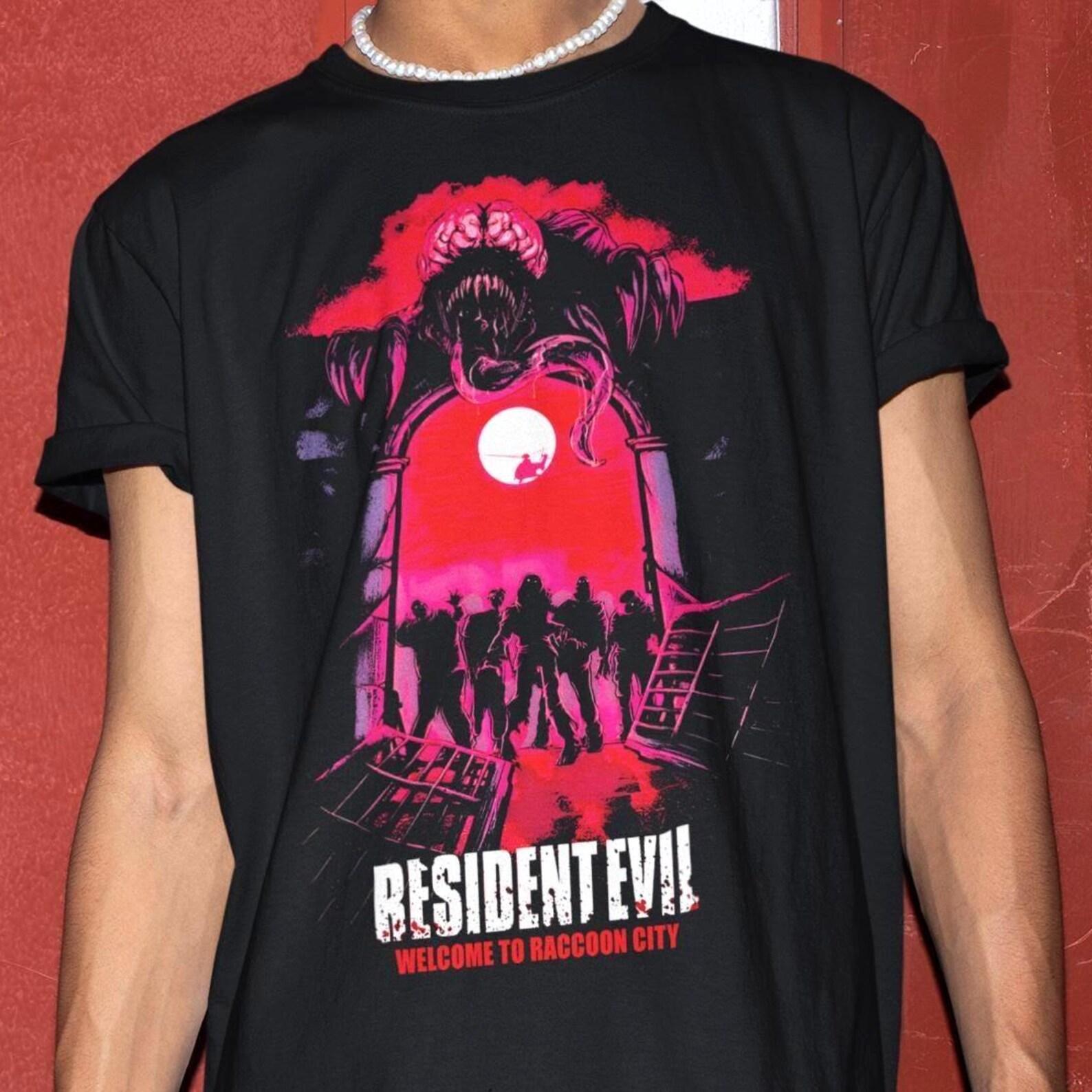 Resident Evil Graphic Shirt -Leon Kennedy,Raccoon City,Horror Game Tee,Grace Ashcroft 4XL