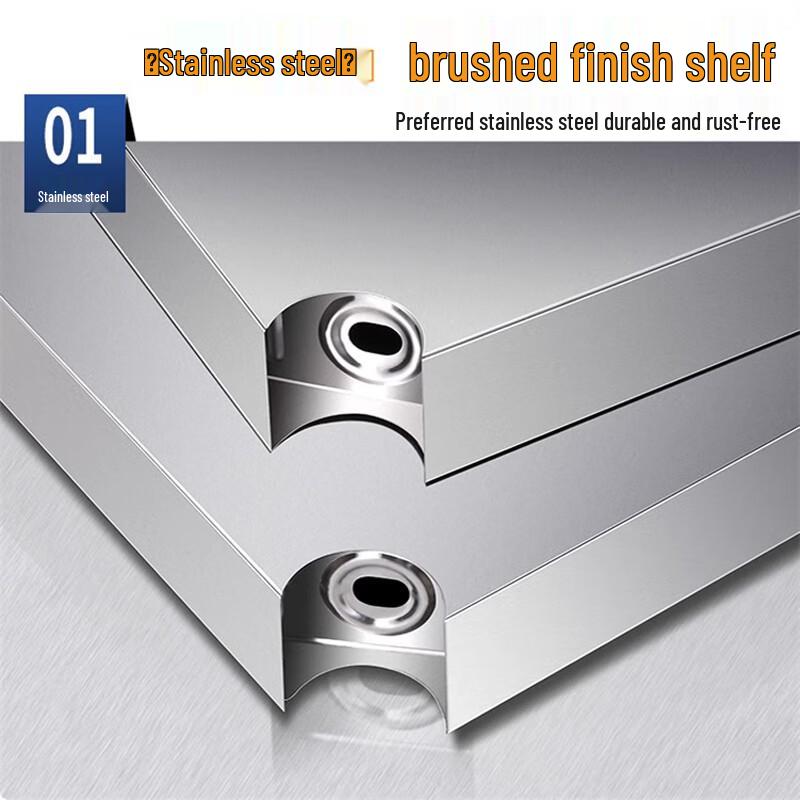 Bieying 3-Tier Stainless Steel Kitchen Storage Shelf