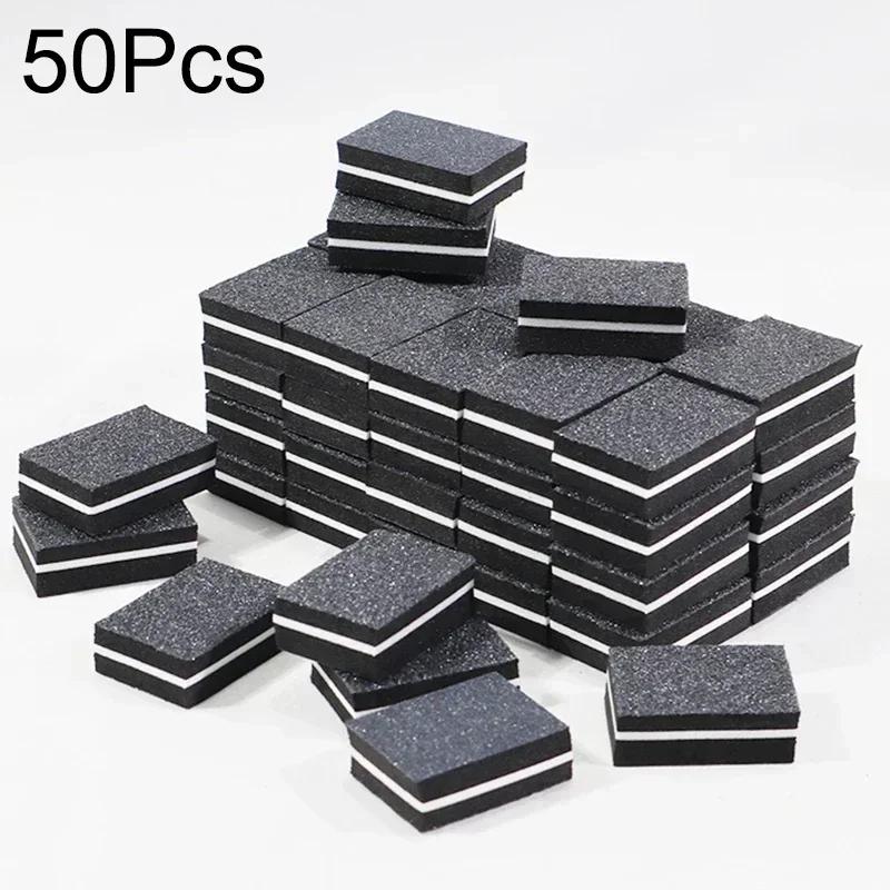 50Pcs Professional Mini Nails Art Buffer File 100/180 Sandpaper Manicure Tips Care File Sanding Polishing Accessories Tools