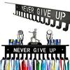 Wall Mounted Medal Display Rack Award Organizer Ribbons Medal Display  Soccer Karate