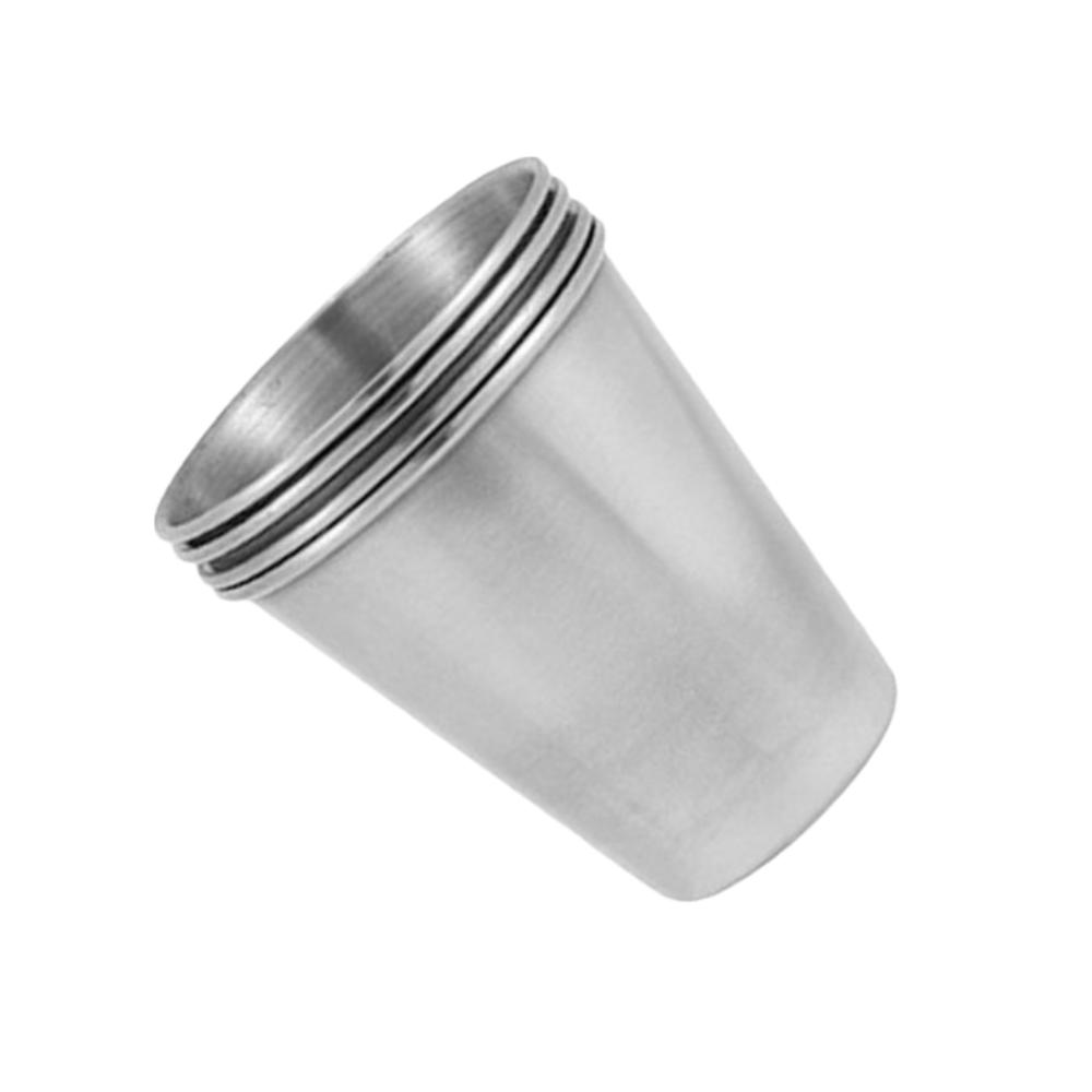 4 Pcs/Set Stackable Stainless Steel Drinking Cup Reusable Shatterproof Portable Drinking Glasses With Case Outdoor Metal Cup