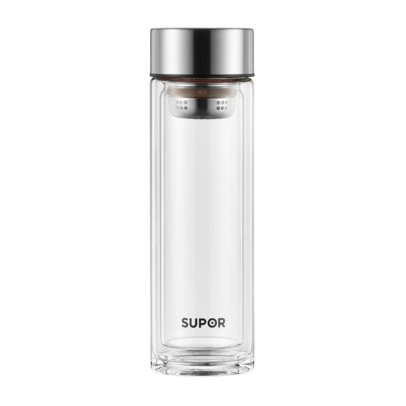 SUPOR Double-Layer High Borosilicate Glass Tea Bottle