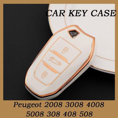 Luxury TPU Car Key Case Cover For Peugeot 2008 3008 4008 5008 308 408 508 Keychain