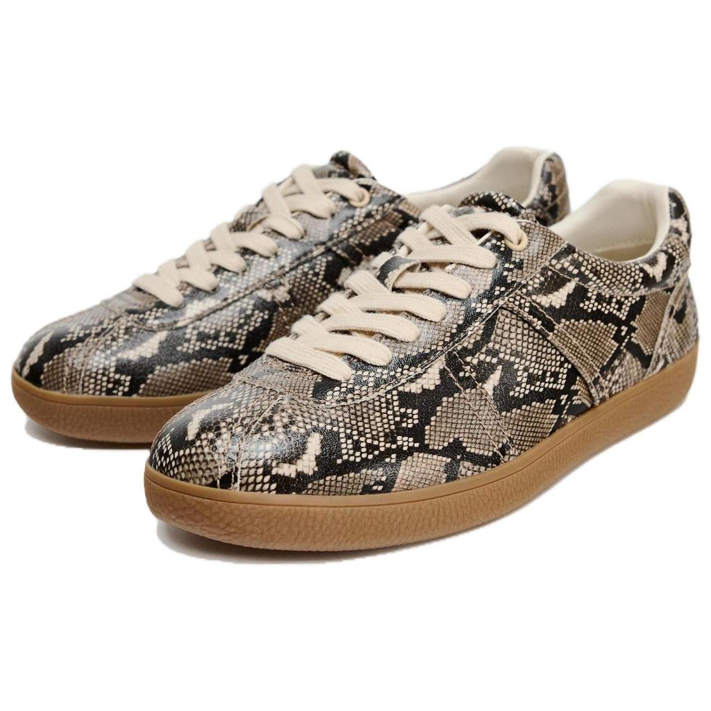 ZARA Versatile Fashion Commuter Slip-Resistant Low-Top Sneakers Women sneakers Brown Black 15446410201