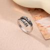 Ancient silver geometric ring literary and retro personality light luxury fashion jewelry finger ring women