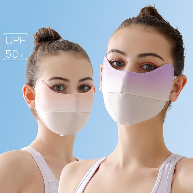 Summer Adjustable Breathable Ice Silk Face Mask Uv Sun Protection Mask For Men Women Outdoor Running Cycling Sports Mask