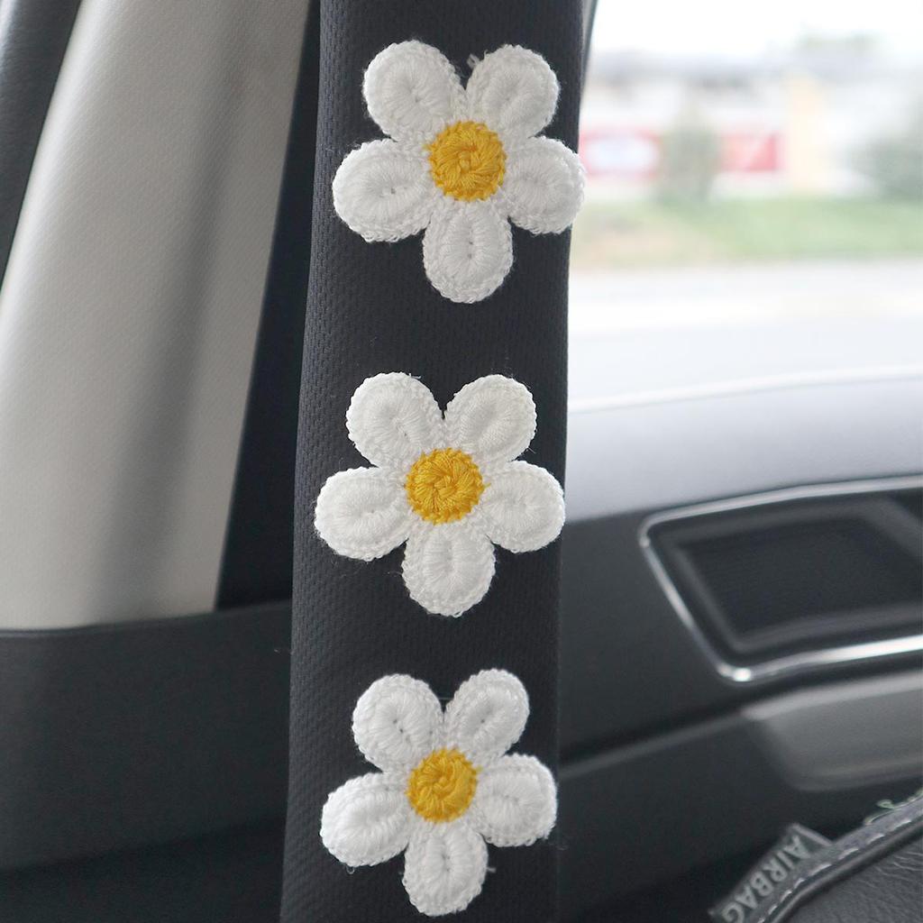 1pc Flower Shoulder Pad Car Seat Belt Small Interior Decoration Protection Cartoon Creative Insurance Cover Car Accessories