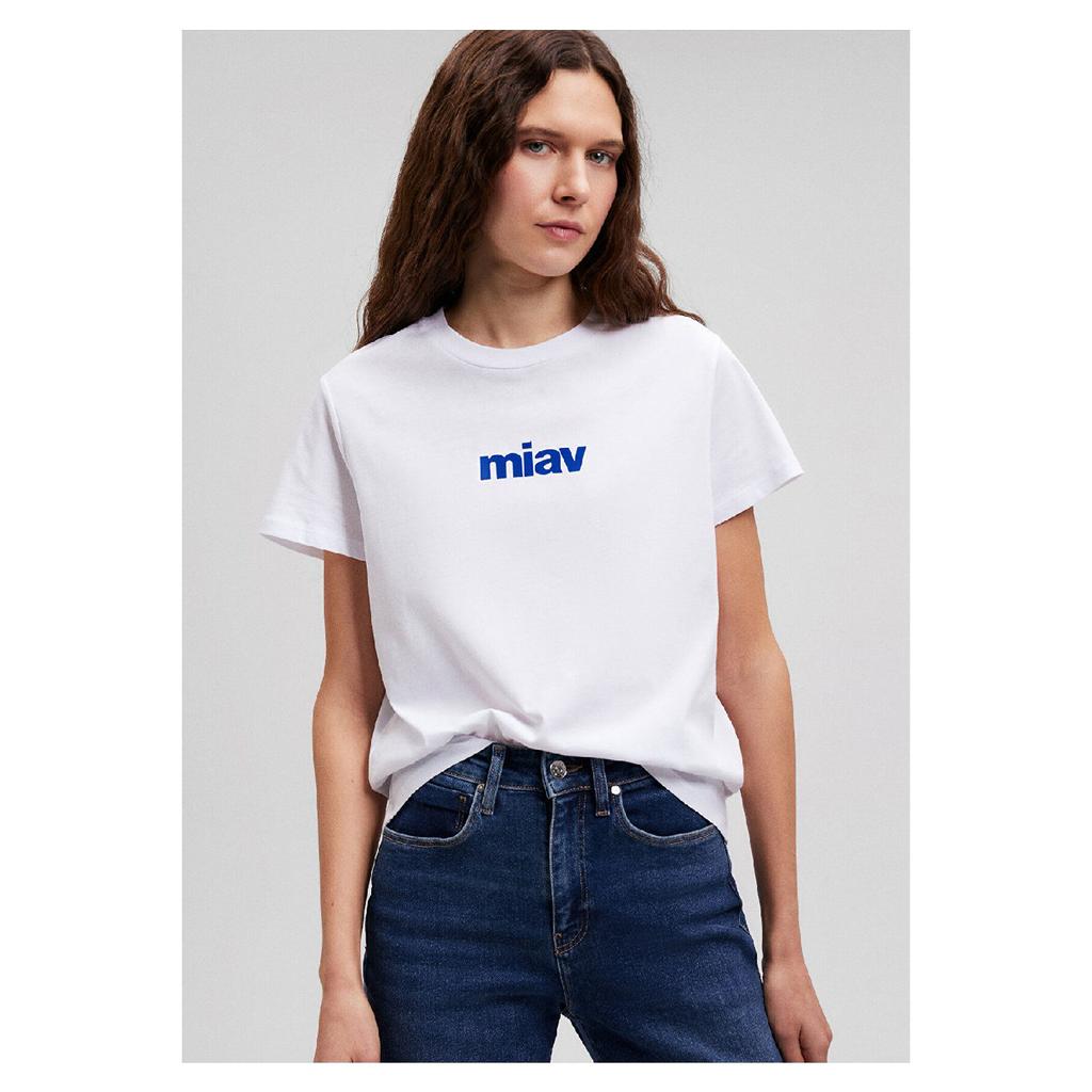 Biała koszulka Miav z nadrukiem Regularny krój / Normalny krój 1610622-620