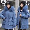 Winter Coat Thicken Parker Women's Warm Detachable Inner Down Cotton Jacket Female Loose Warm Hooded Parkas Overcoat